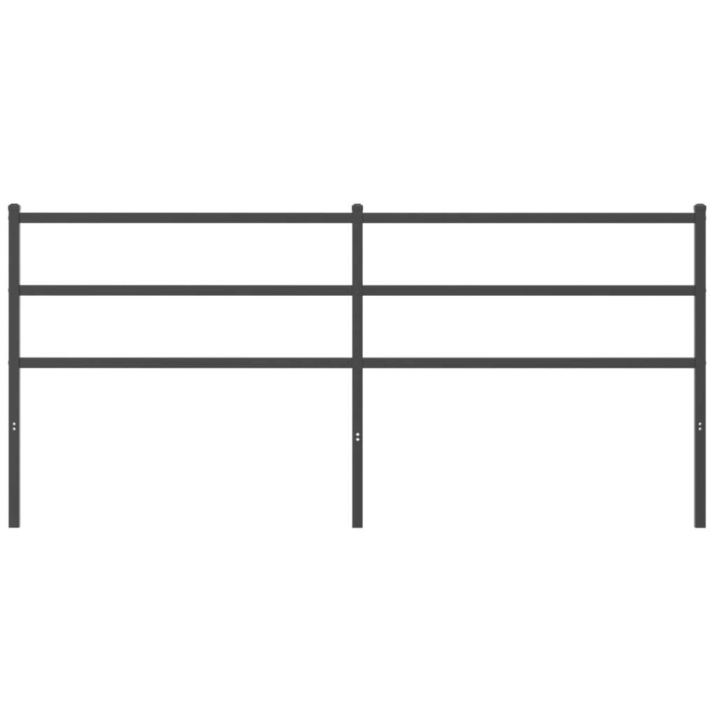 Metal Headboard Black 200 cm