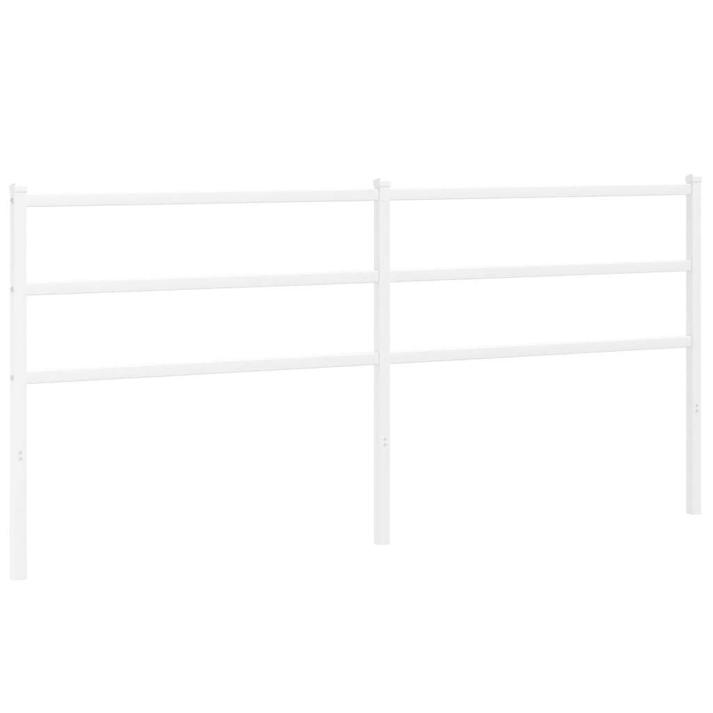 Metal Headboard White 193 cm
