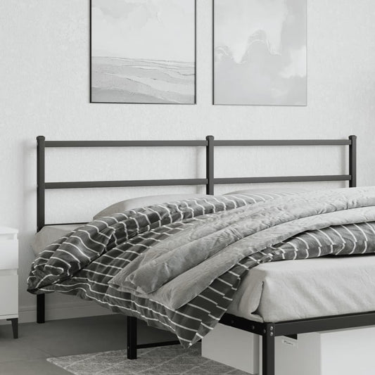 Metal Headboard Black 193 cm