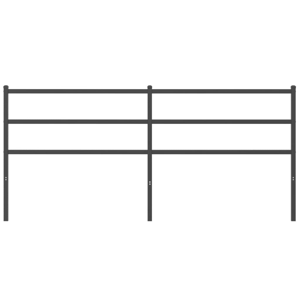 Metal Headboard Black 193 cm