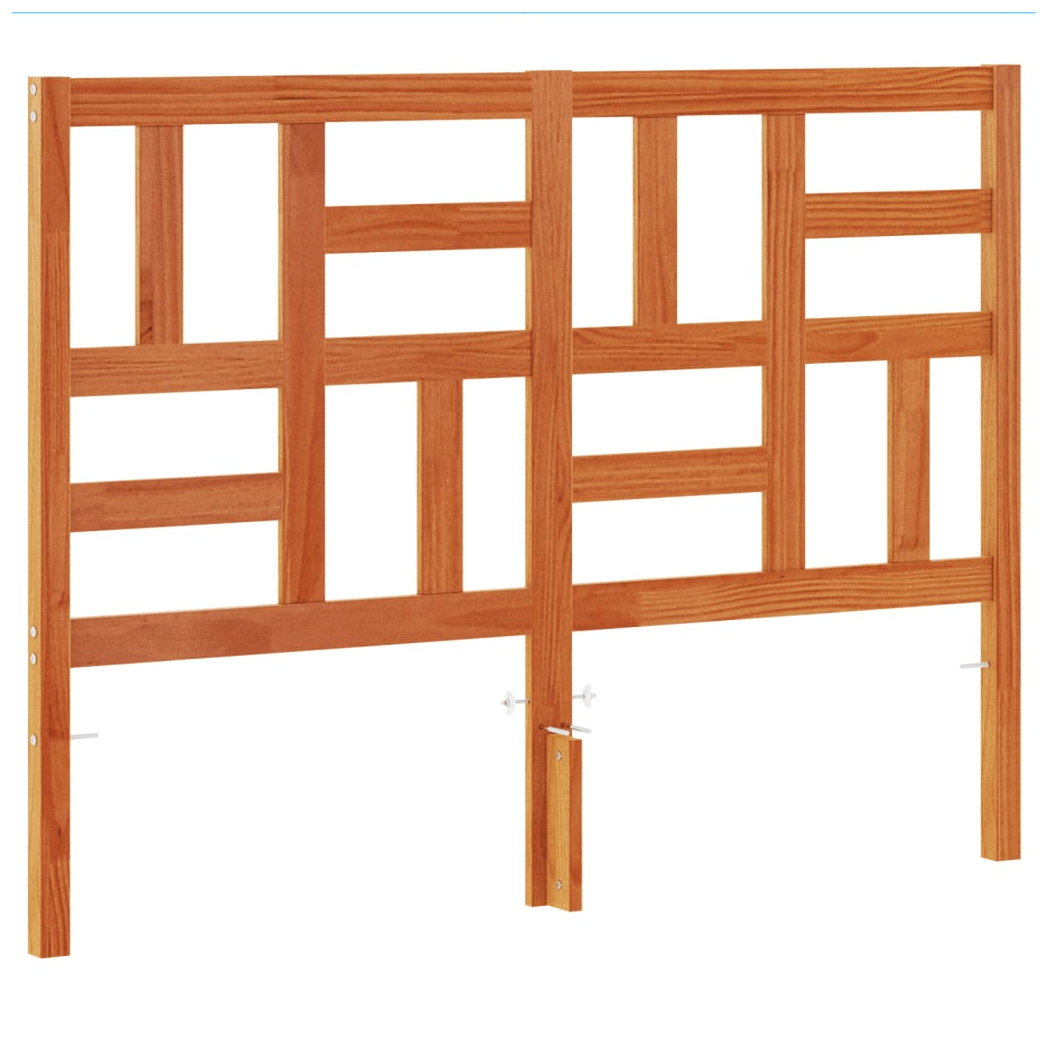 Headboard Wax Brown 160 cm Solid Wood Pine