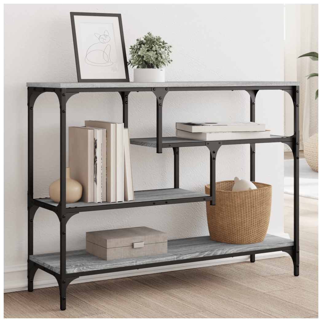 Console Table Grey Sonoma 100x30x75 cm Engineered Wood