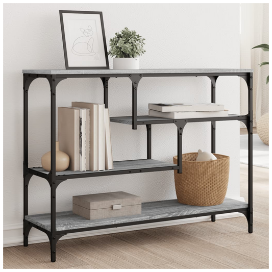 Console Table Grey Sonoma 100x30x75 cm Engineered Wood
