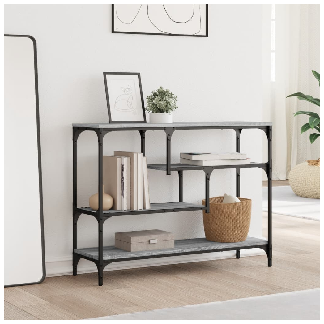 Console Table Grey Sonoma 100x30x75 cm Engineered Wood