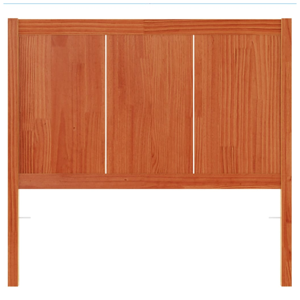 Headboard Wax Brown 100 cm Solid Wood Pine