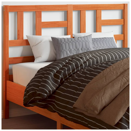 Headboard Wax Brown 180 cm Solid Wood Pine