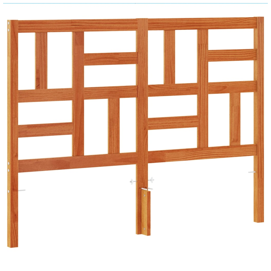 Headboard Wax Brown 180 cm Solid Wood Pine