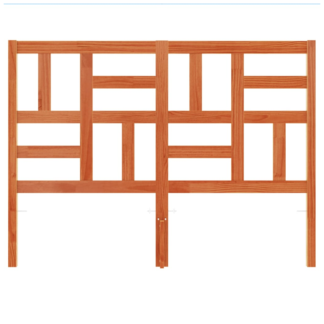 Headboard Wax Brown 180 cm Solid Wood Pine