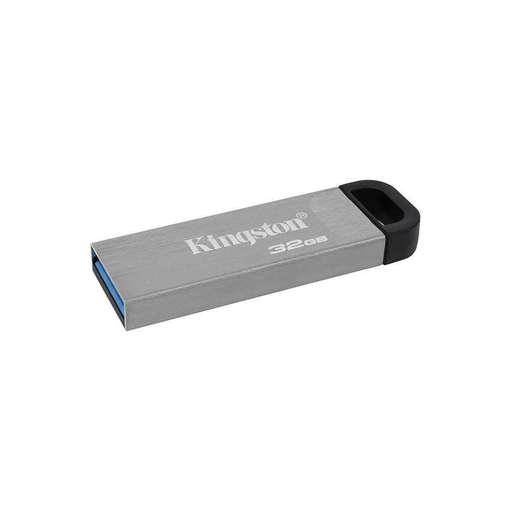 Kingston DataTraveler Kyson USB 3.2 Gen 1 Flash Drive 32GB - Stylish Capless Metal Case