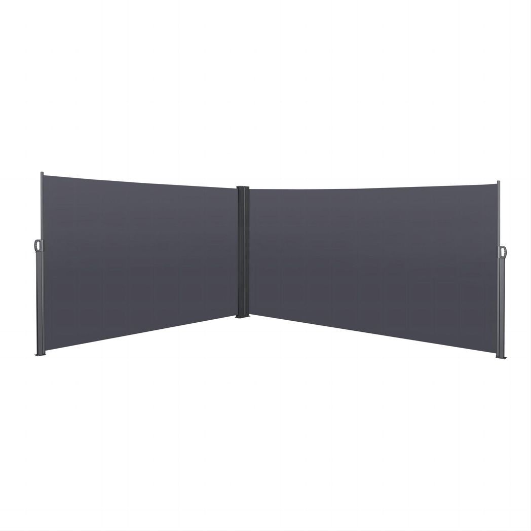 276" x 71'' Retractable Side Screen Awning, UV Resistant and Waterproof Patio Privacy Screen,Dark Grey