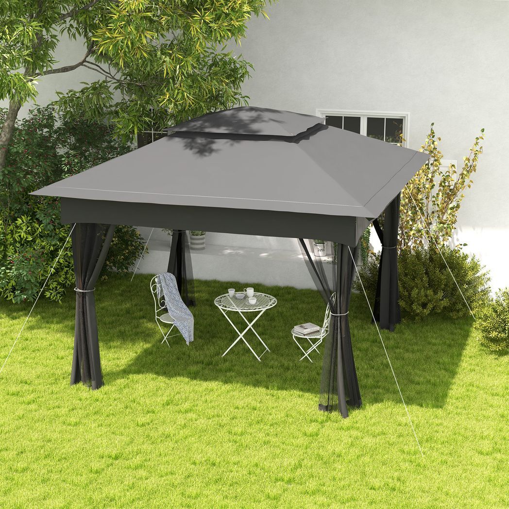 Svvalka Garden Folding Tent Heavy Duty Pop Up Gazebo for Party Dark Grey