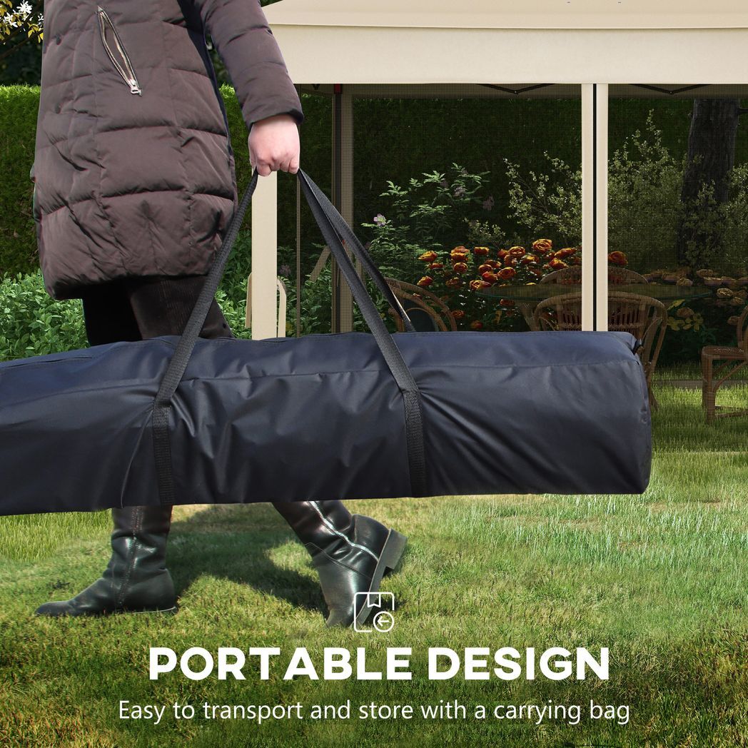 Svvalka Garden Folding Tent Heavy Duty Pop Up Gazebo for Party Cream