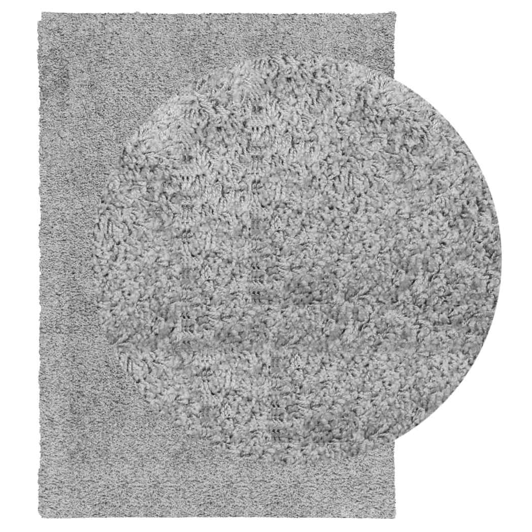 Shaggy Rug PAMPLONA High Pile Modern Grey 160x230 cm