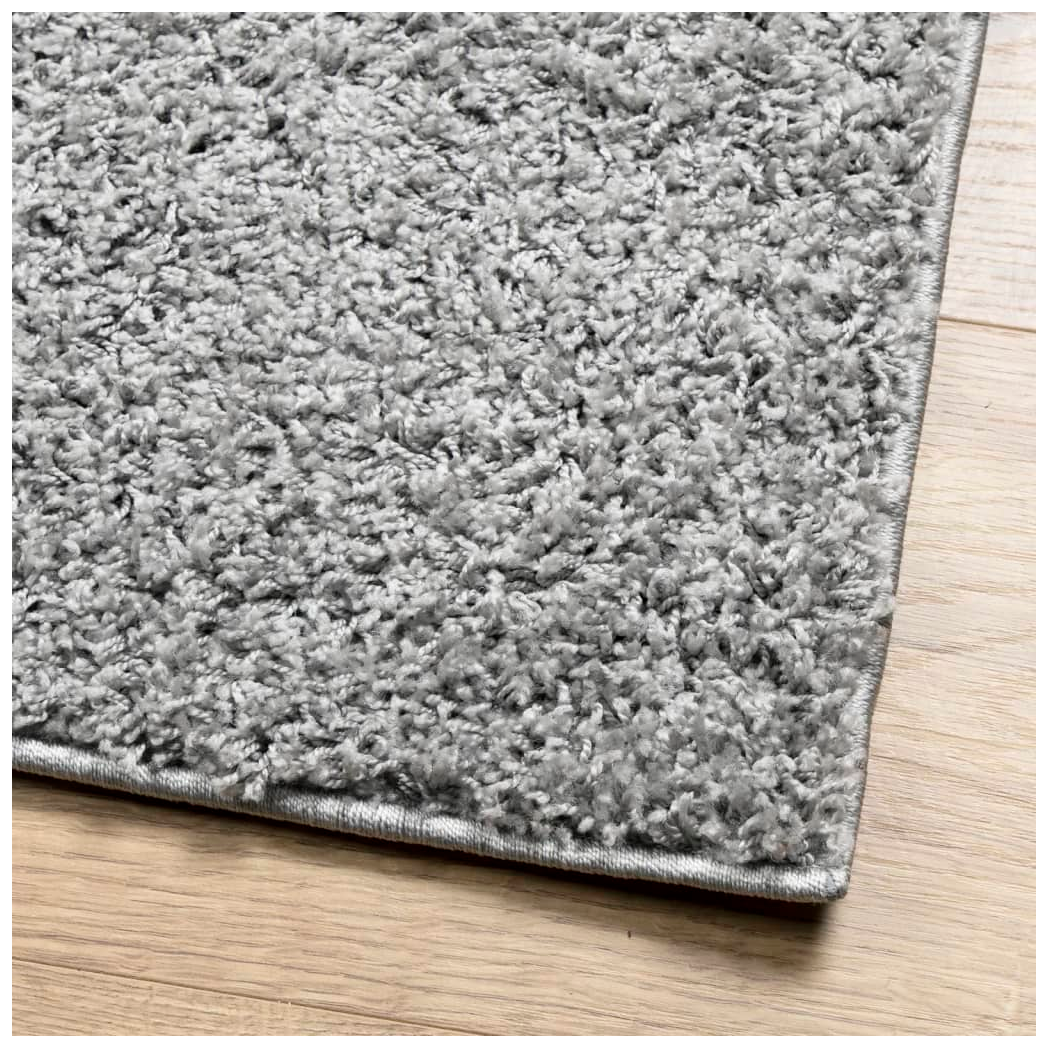 Shaggy Rug PAMPLONA High Pile Modern Grey 160x230 cm