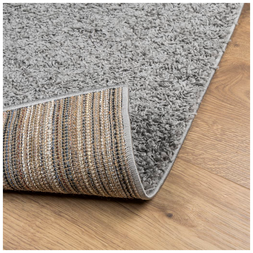 Shaggy Rug PAMPLONA High Pile Modern Grey 160x230 cm