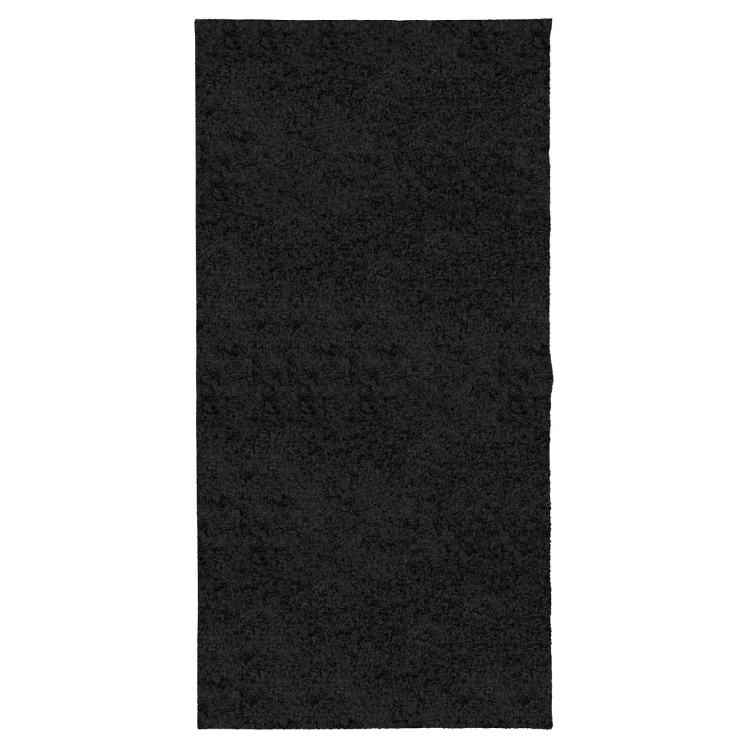 Shaggy Rug PAMPLONA High Pile Modern Black 100x200 cm