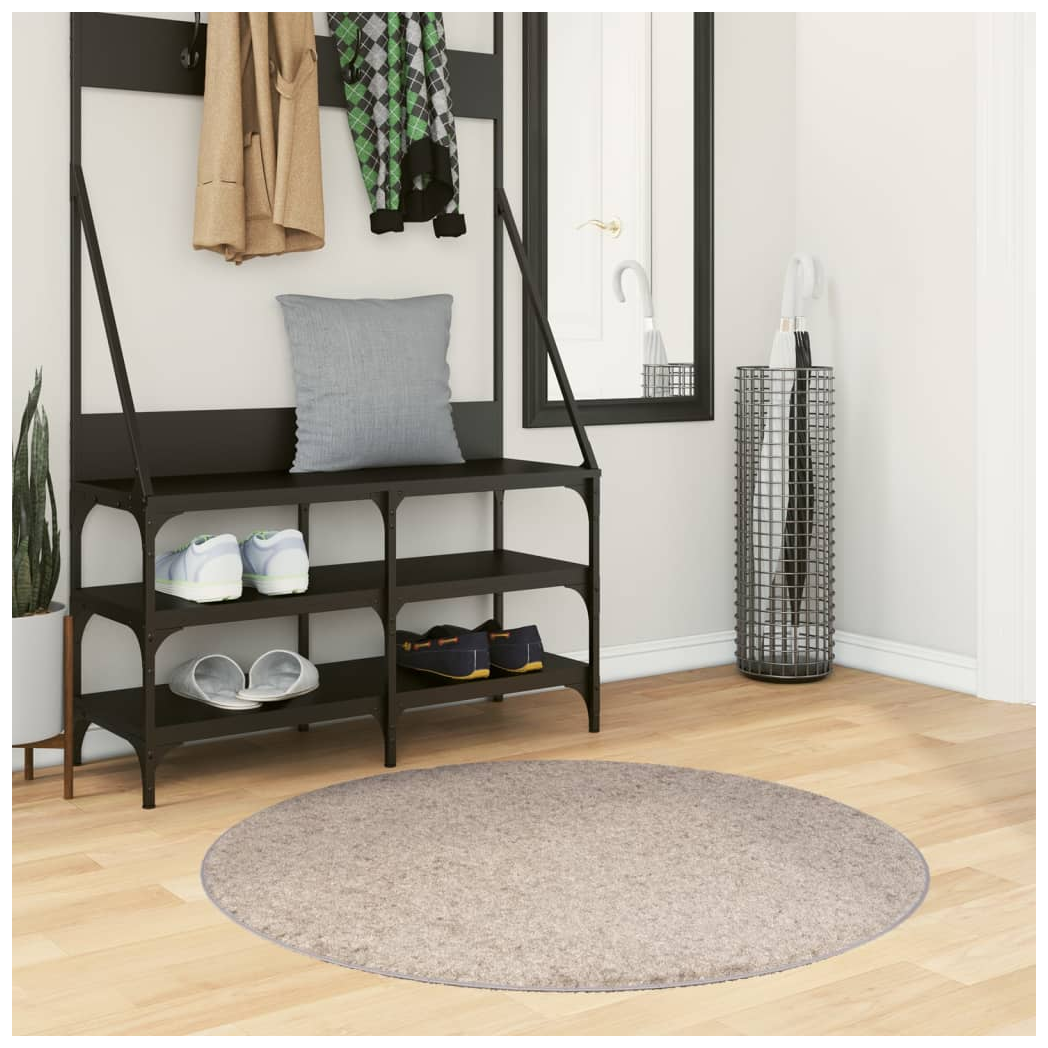 Shaggy Rug PAMPLONA High Pile Modern Beige  100 cm