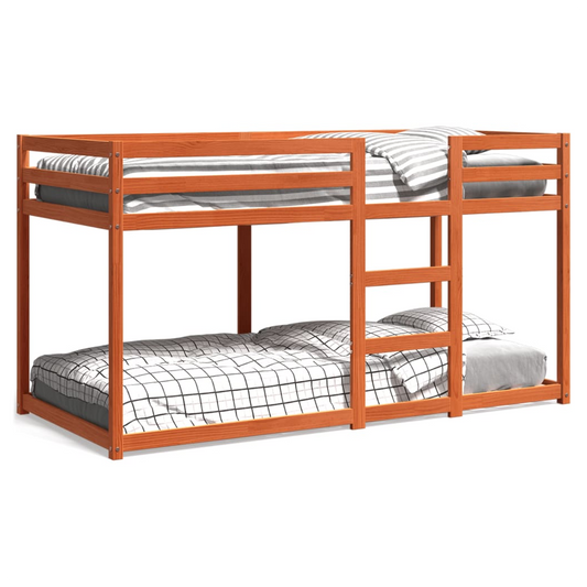 Bunk Bed Wax Brown 80x200 cm Solid Wood Pine