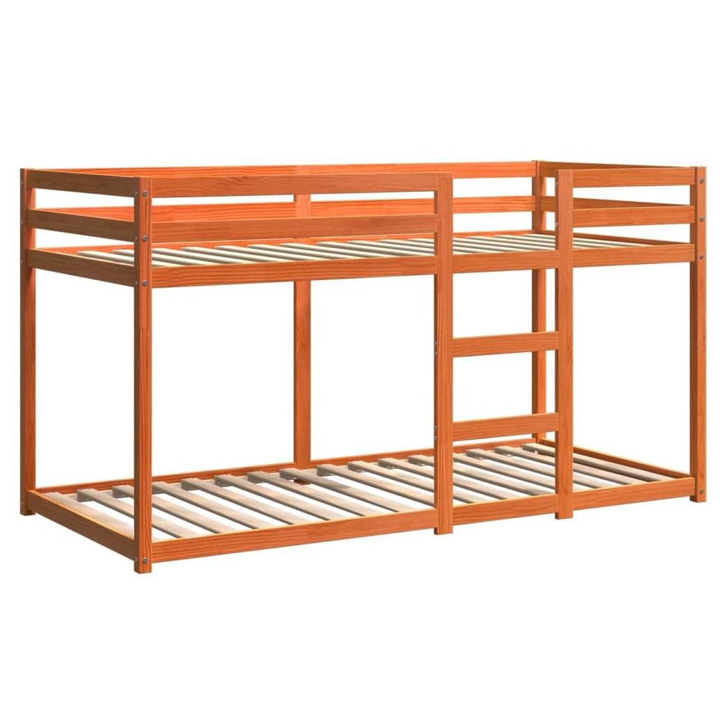 Bunk Bed Wax Brown 80x200 cm Solid Wood Pine