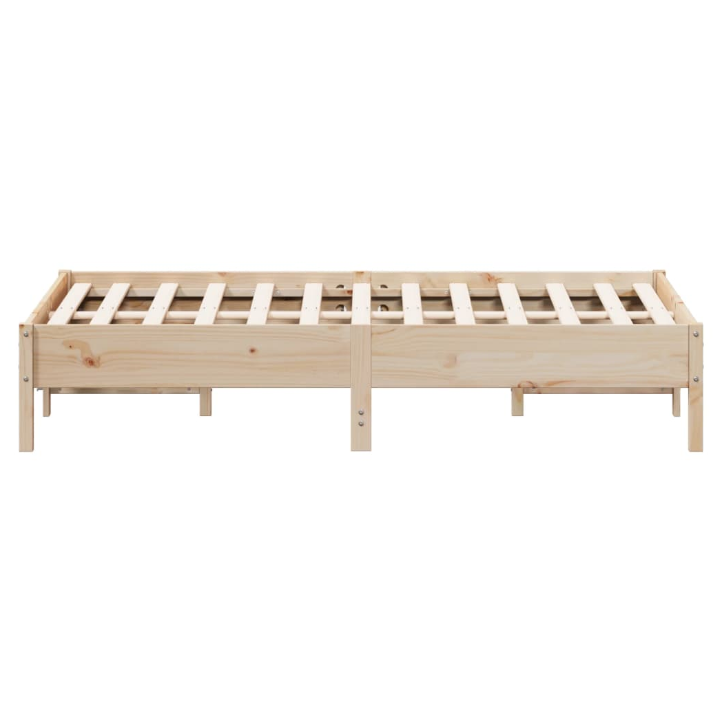 Bed Frame 140x190 cm Solid Wood Pine