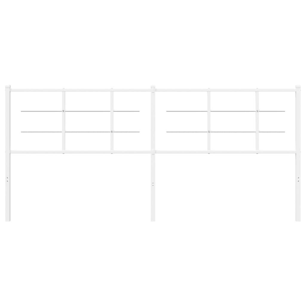 Metal Headboard White 200 cm