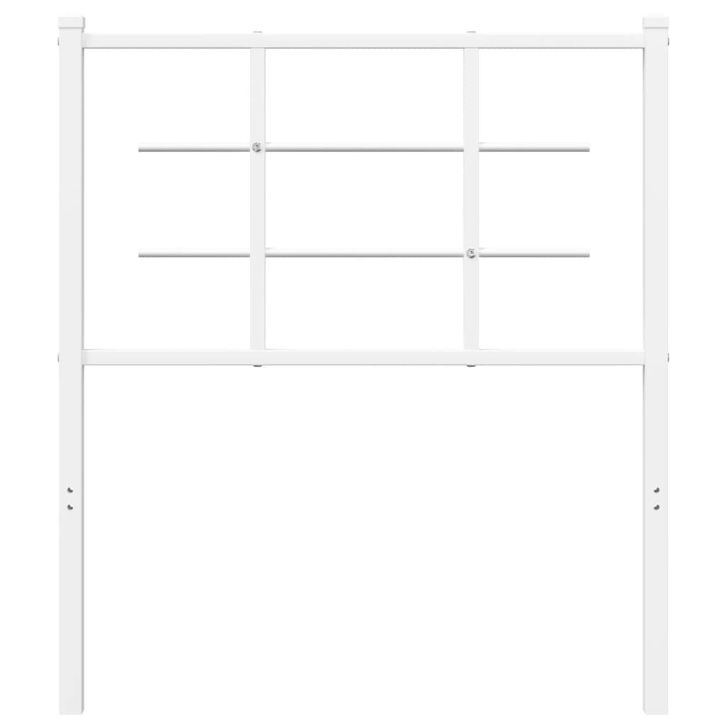 Metal Headboard White 75 cm