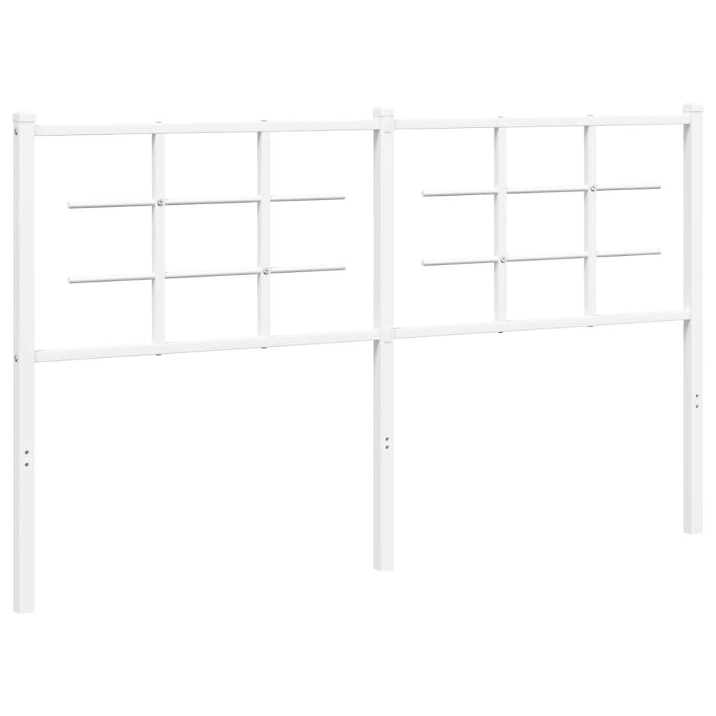 Metal Headboard White 160 cm
