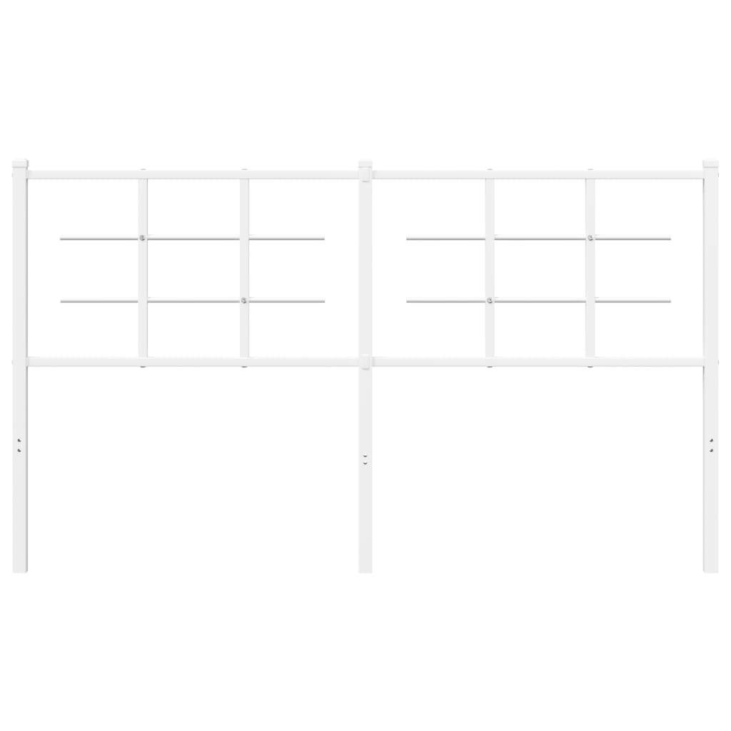 Metal Headboard White 160 cm
