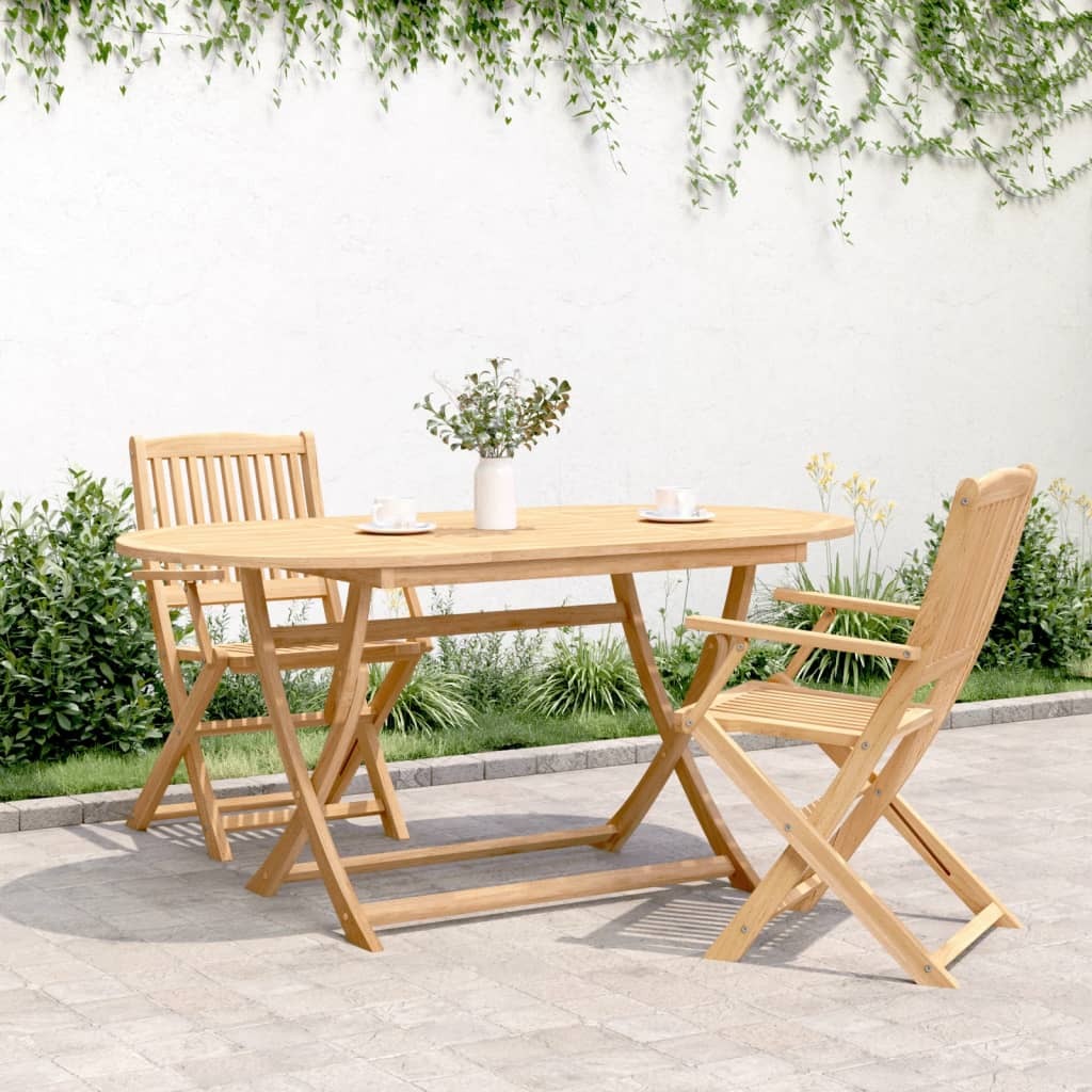 Folding Garden Table 160x85x75 cm Solid Wood Acacia