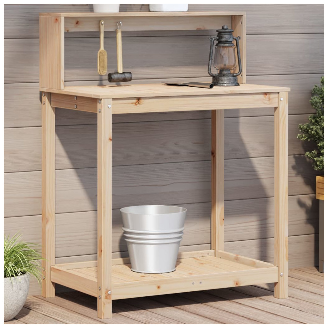 Potting Table with Shelves 82.5x50x109.5 cm Solid Wood Pine
