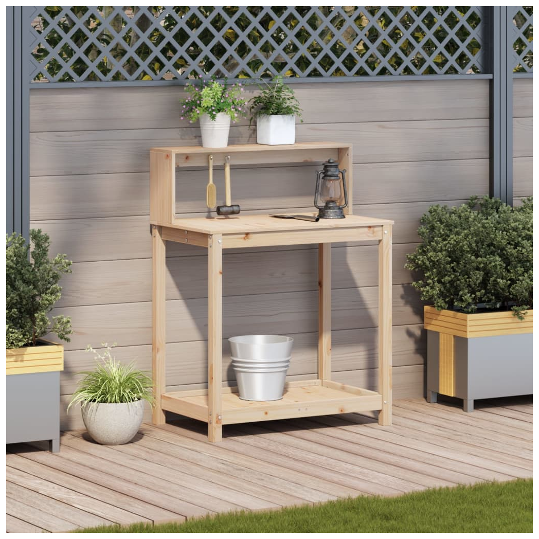 Potting Table with Shelves 82.5x50x109.5 cm Solid Wood Pine