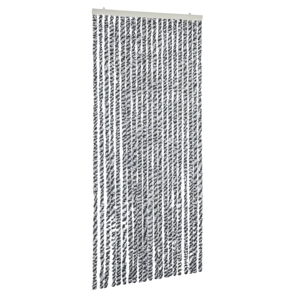 Fly Curtain Grey and Black and White 90x220 cm Chenille