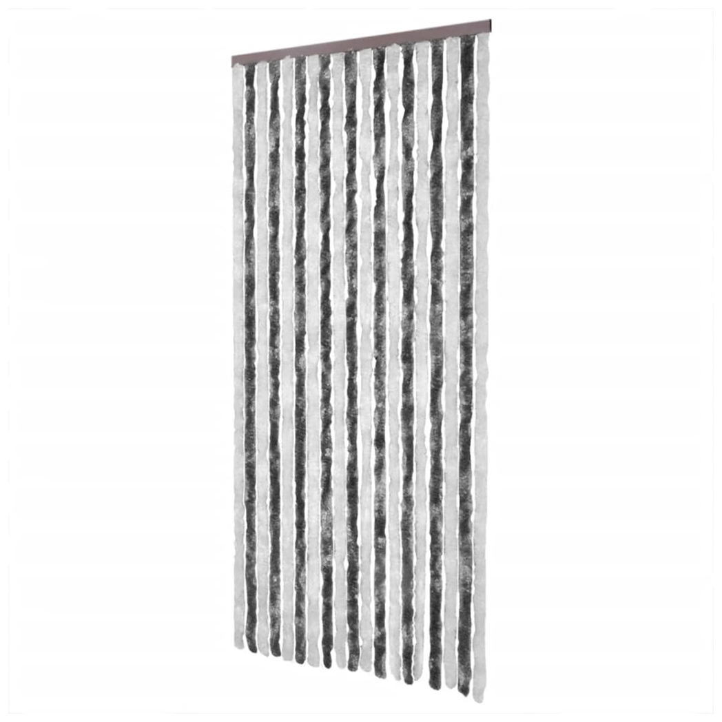 Fly Curtain Grey and White 100x200 cm Chenille