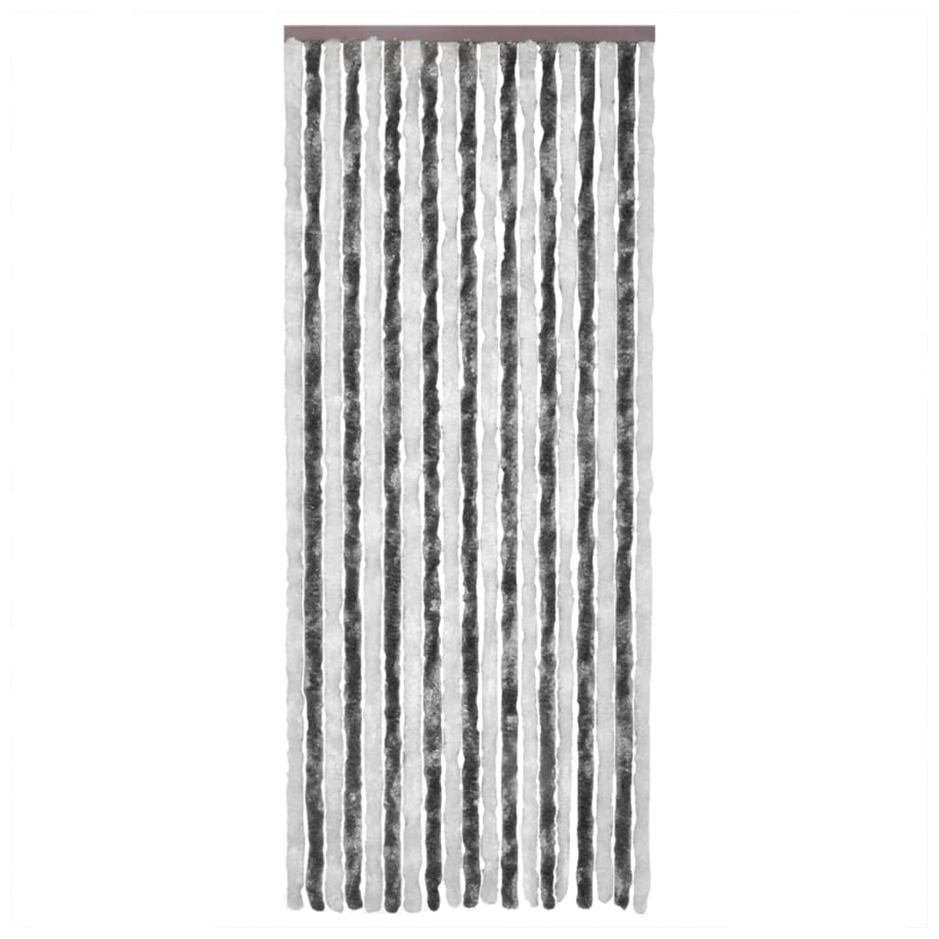Fly Curtain Grey and White 100x200 cm Chenille