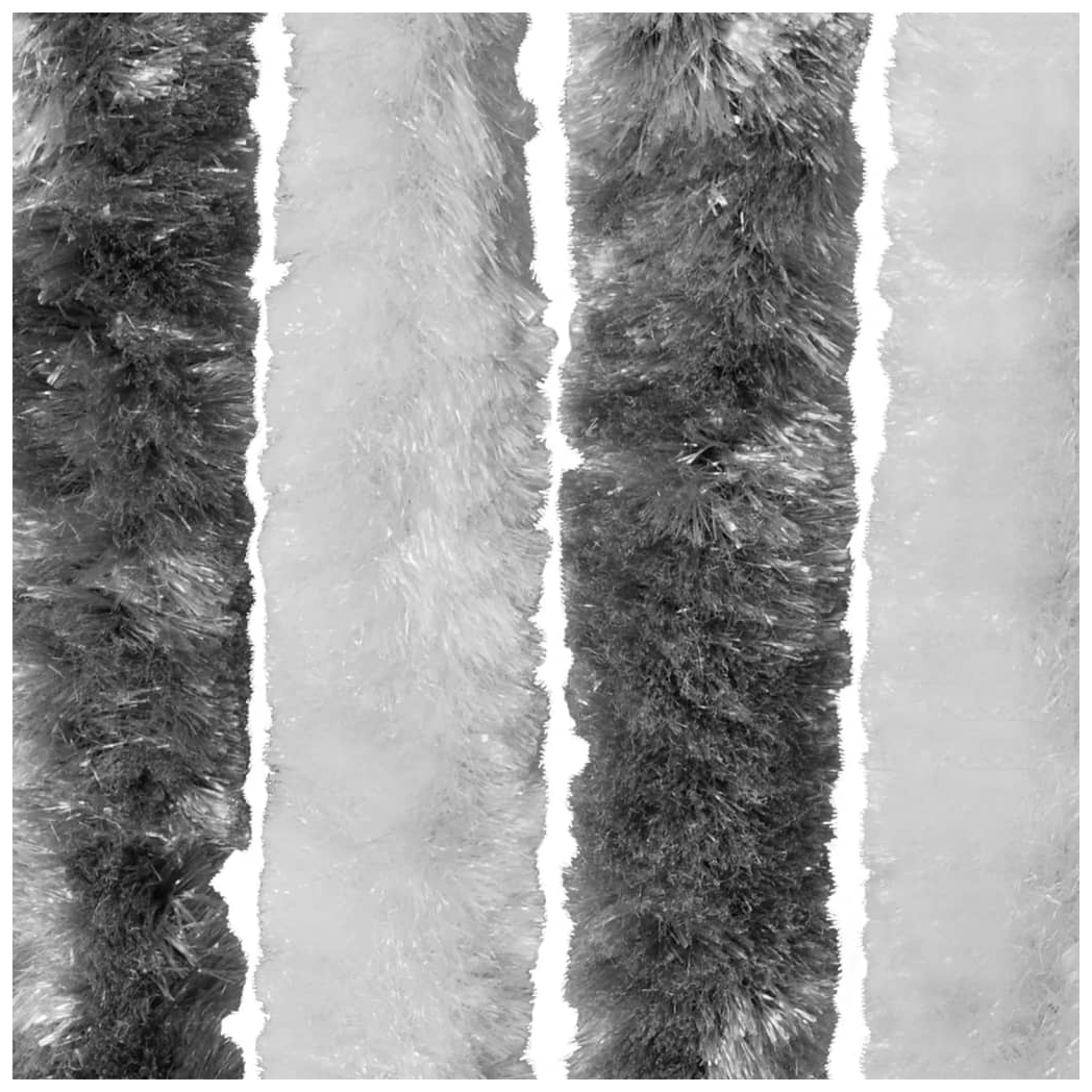 Fly Curtain Grey and White 100x200 cm Chenille