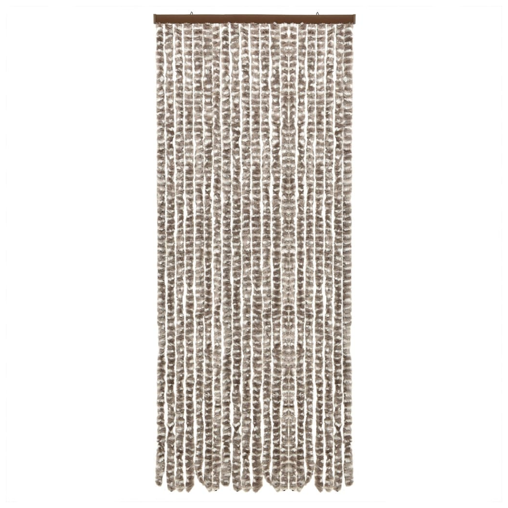 Fly Curtain Taupe and White 100x200 cm Chenille