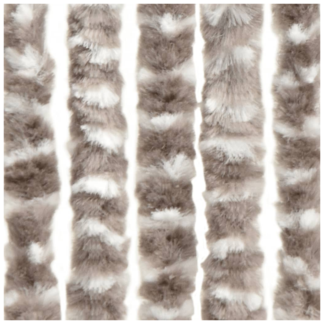 Fly Curtain Taupe and White 100x200 cm Chenille