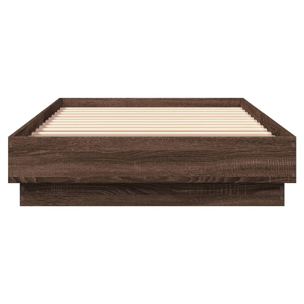 Bed Frame Brown Oak 90x200 cm Engineered Wood