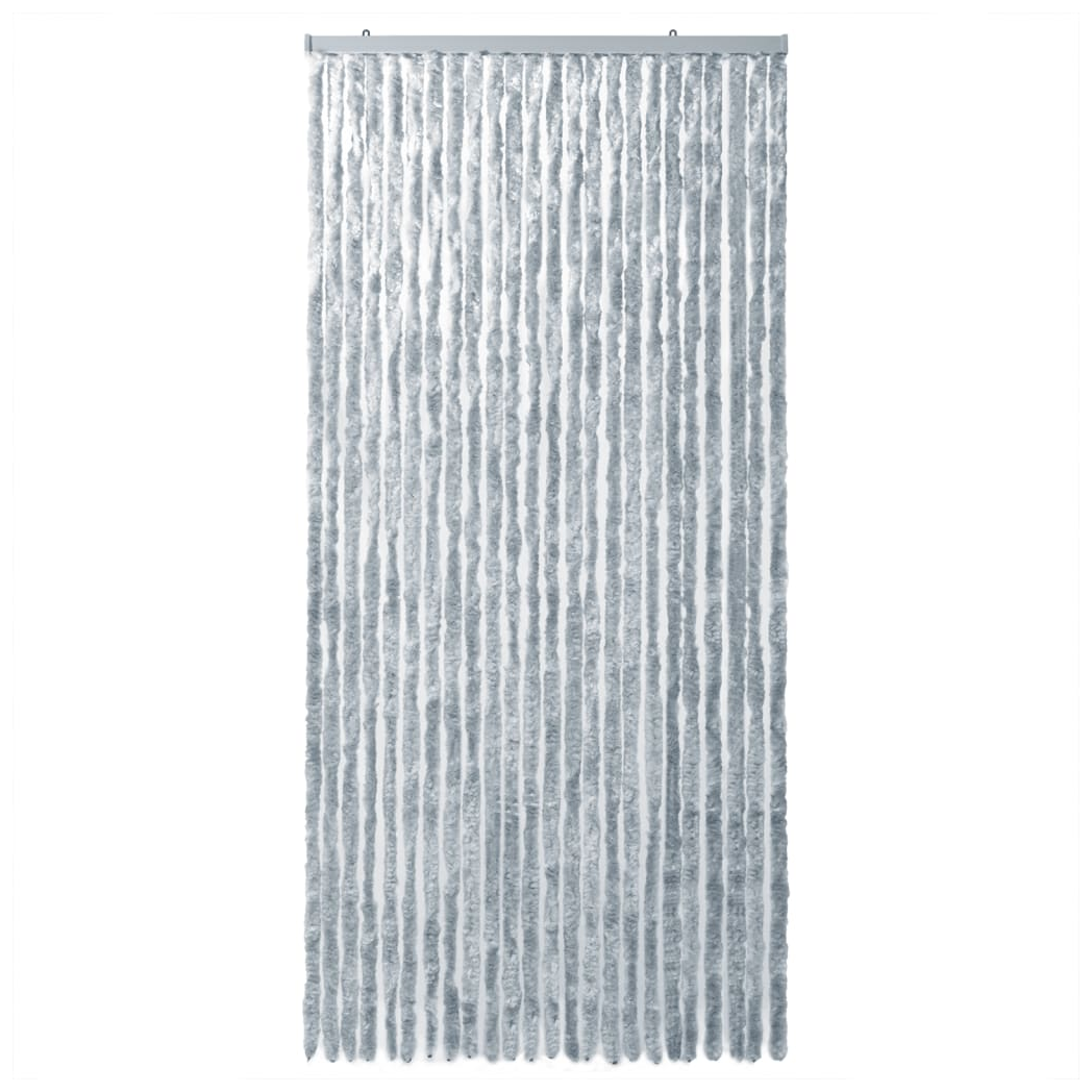 Fly Curtain White and Grey 100x200 cm Chenille