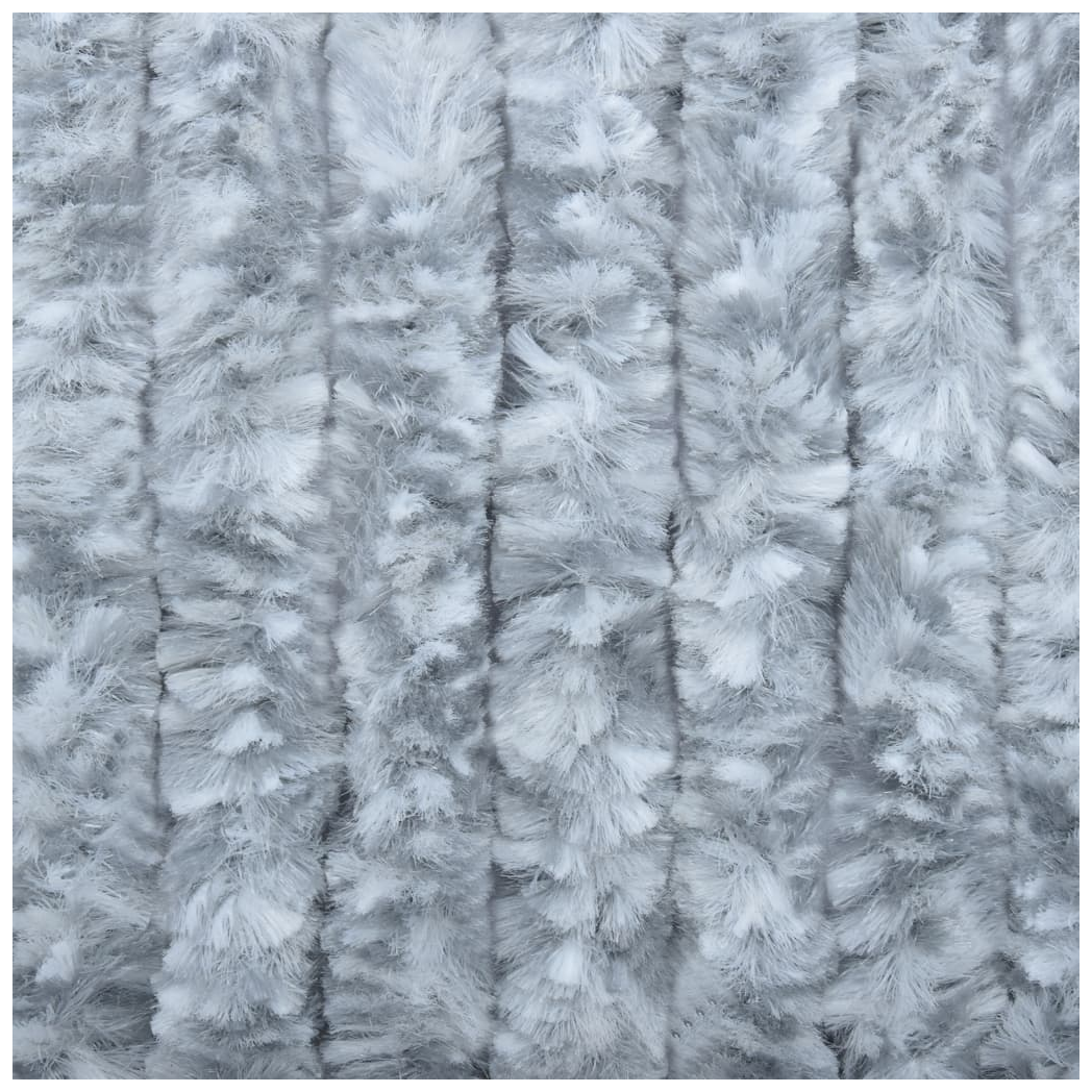 Fly Curtain White and Grey 100x200 cm Chenille