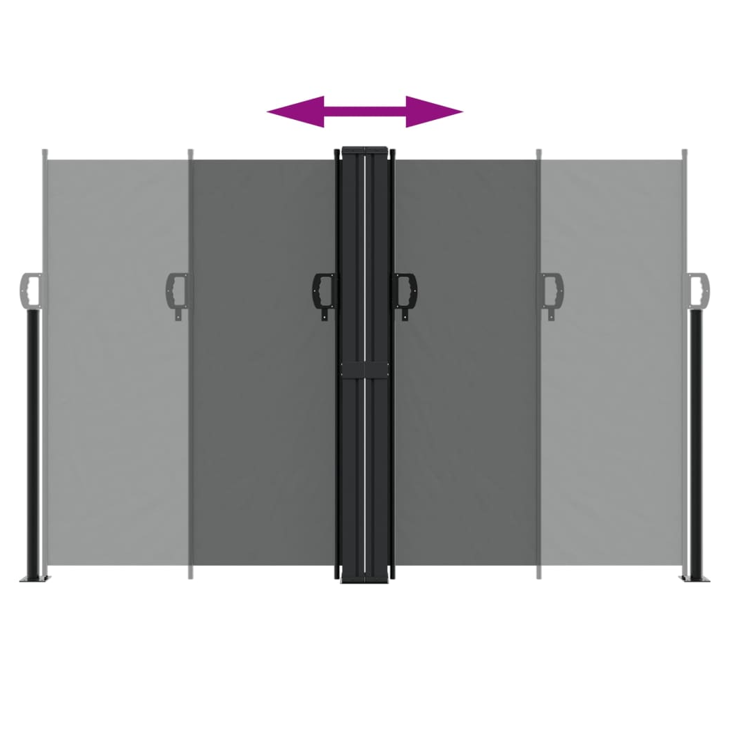 Retractable Side Awning Anthracite 160x600 cm