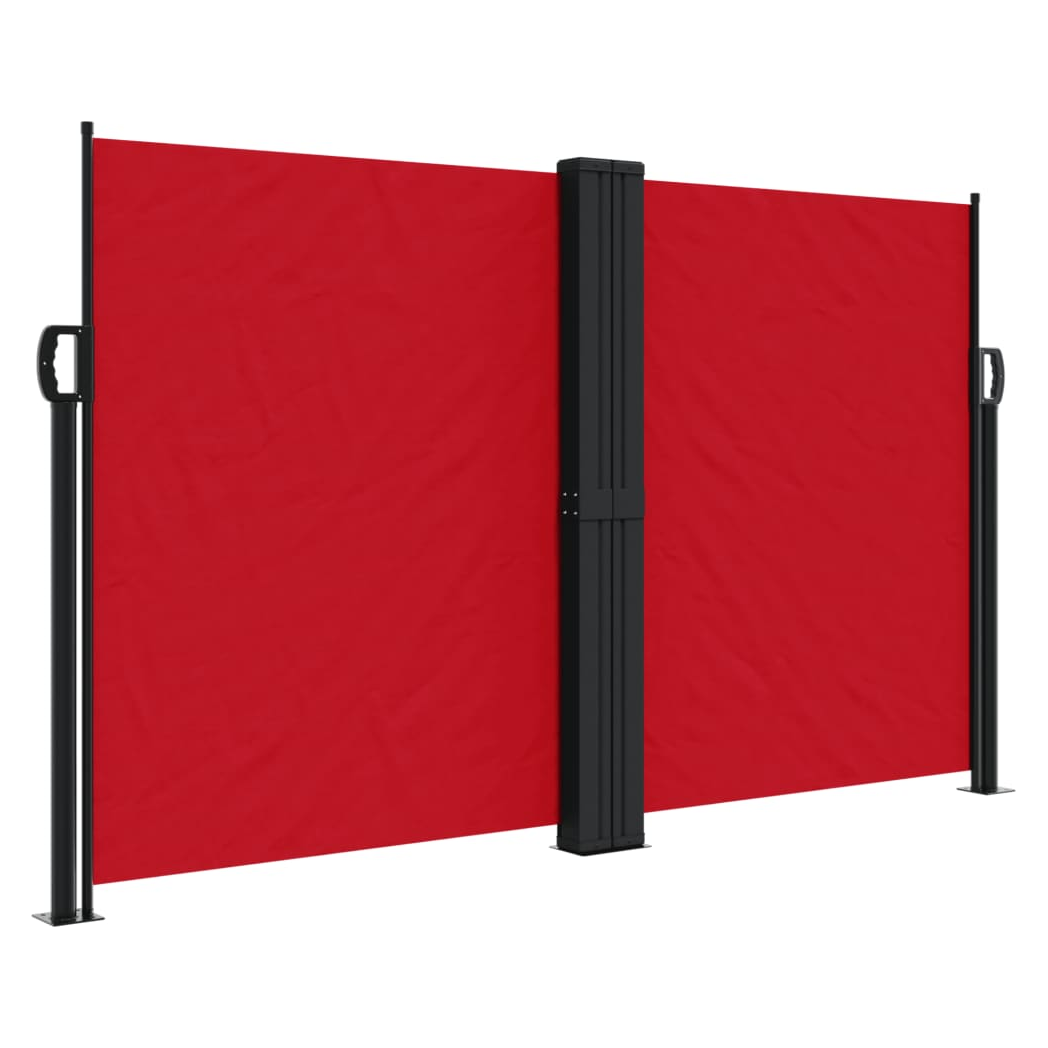 Retractable Side Awning Red 140x600 cm