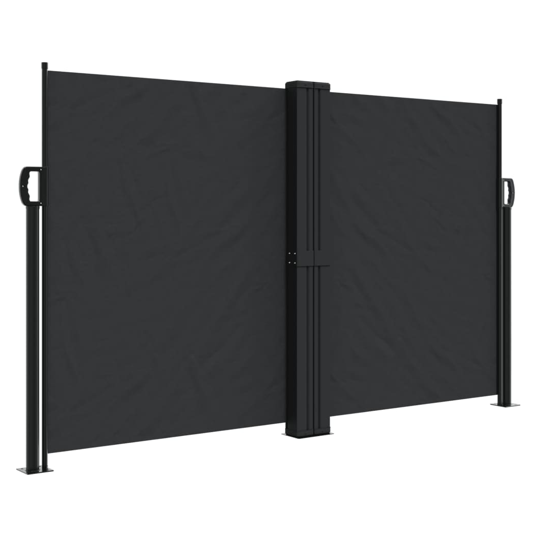 Retractable Side Awning Black 140x600 cm