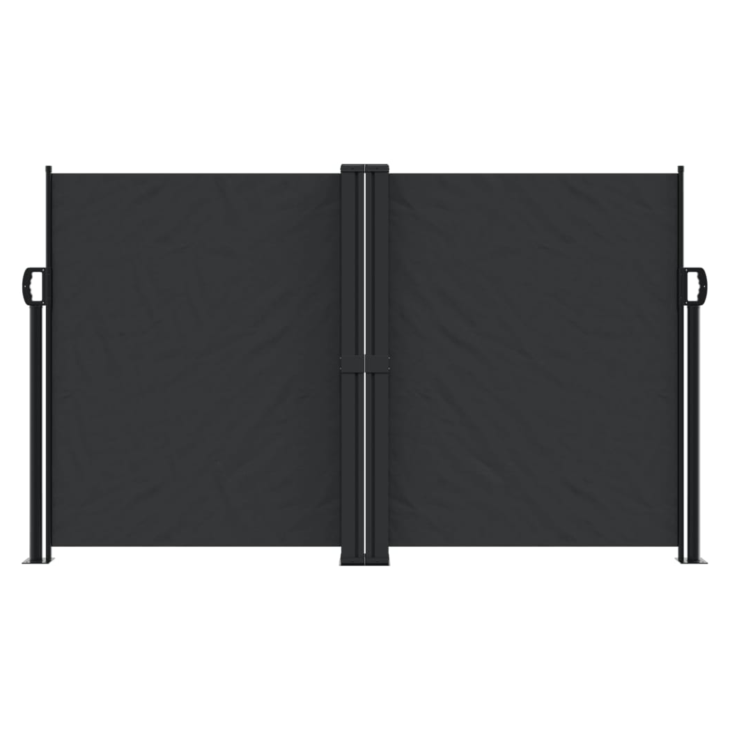 Retractable Side Awning Black 140x600 cm