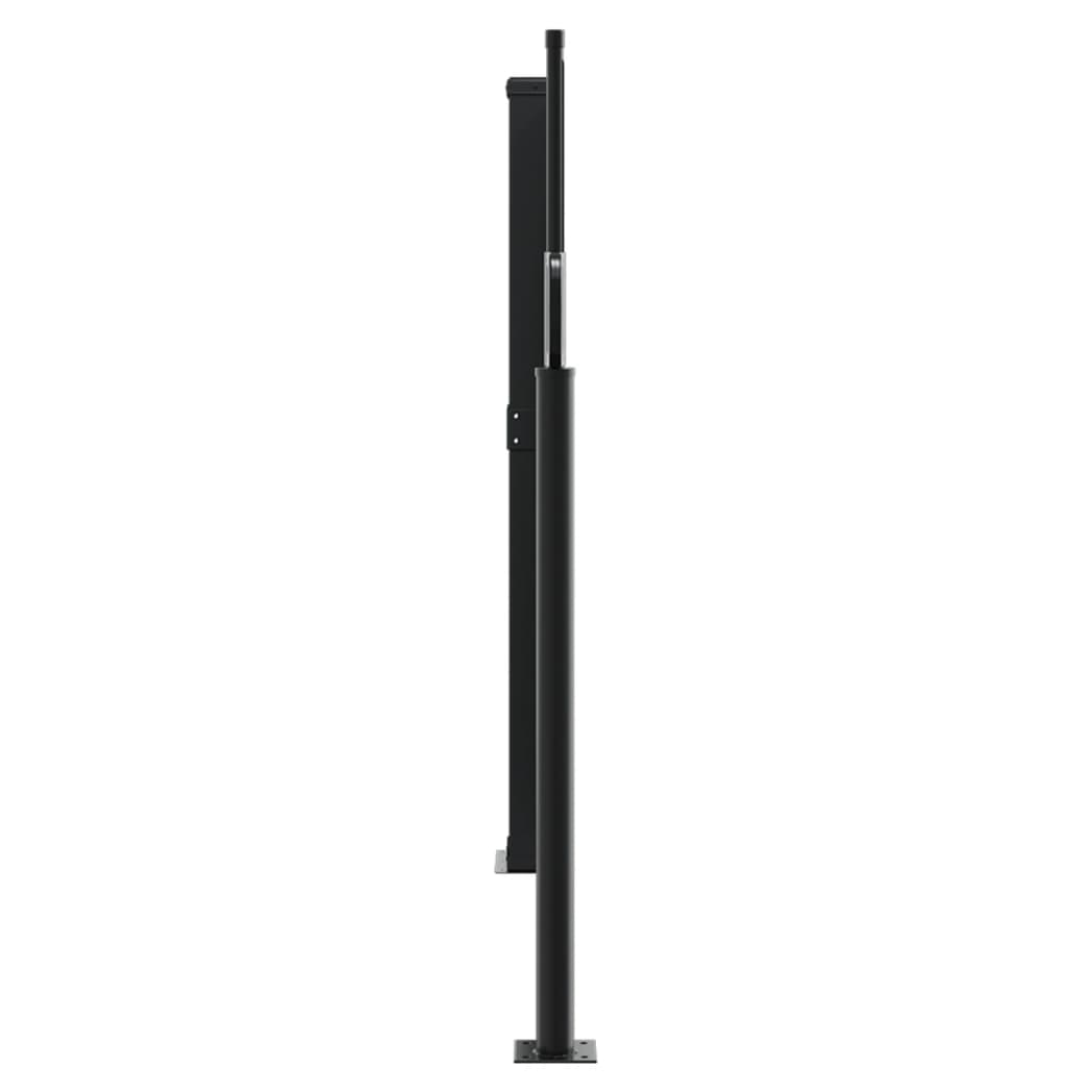 Retractable Side Awning Black 140x600 cm