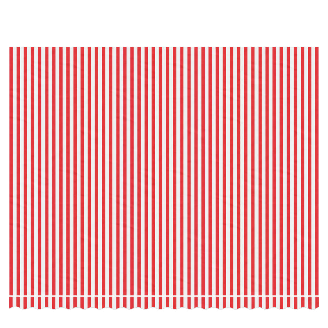 Replacement Fabric for Awning Red and White Stripe 4.5x3.5 m