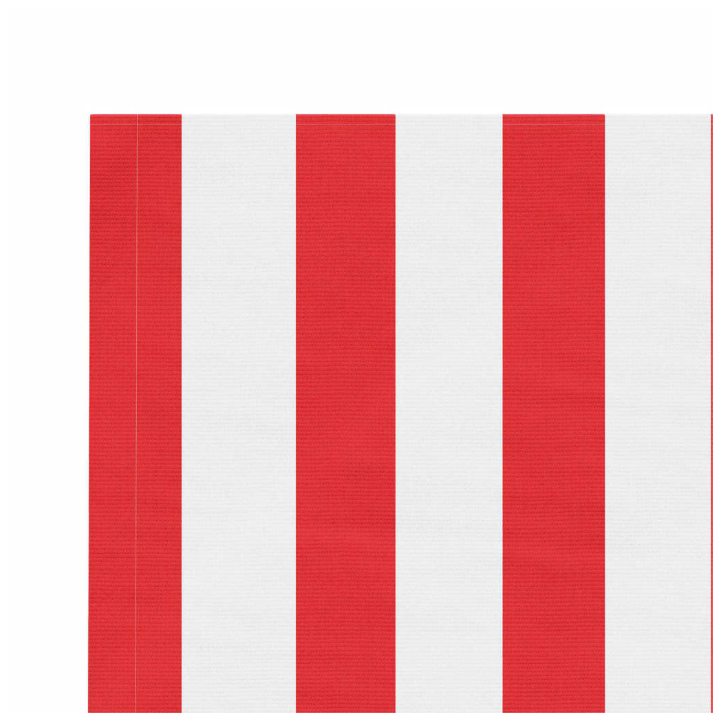 Replacement Fabric for Awning Red and White Stripe 4.5x3.5 m