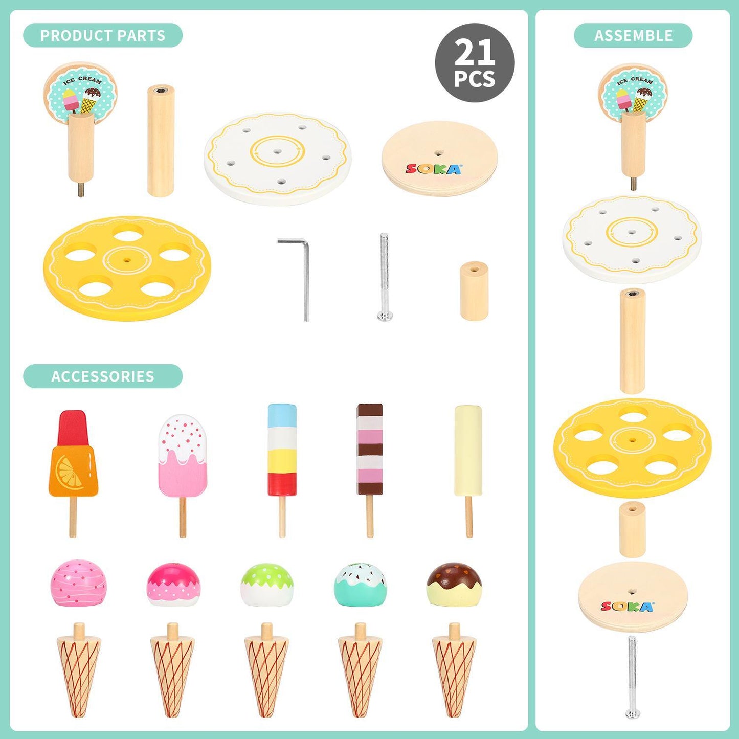 Soka ice cream stand - 10pcs 1010105