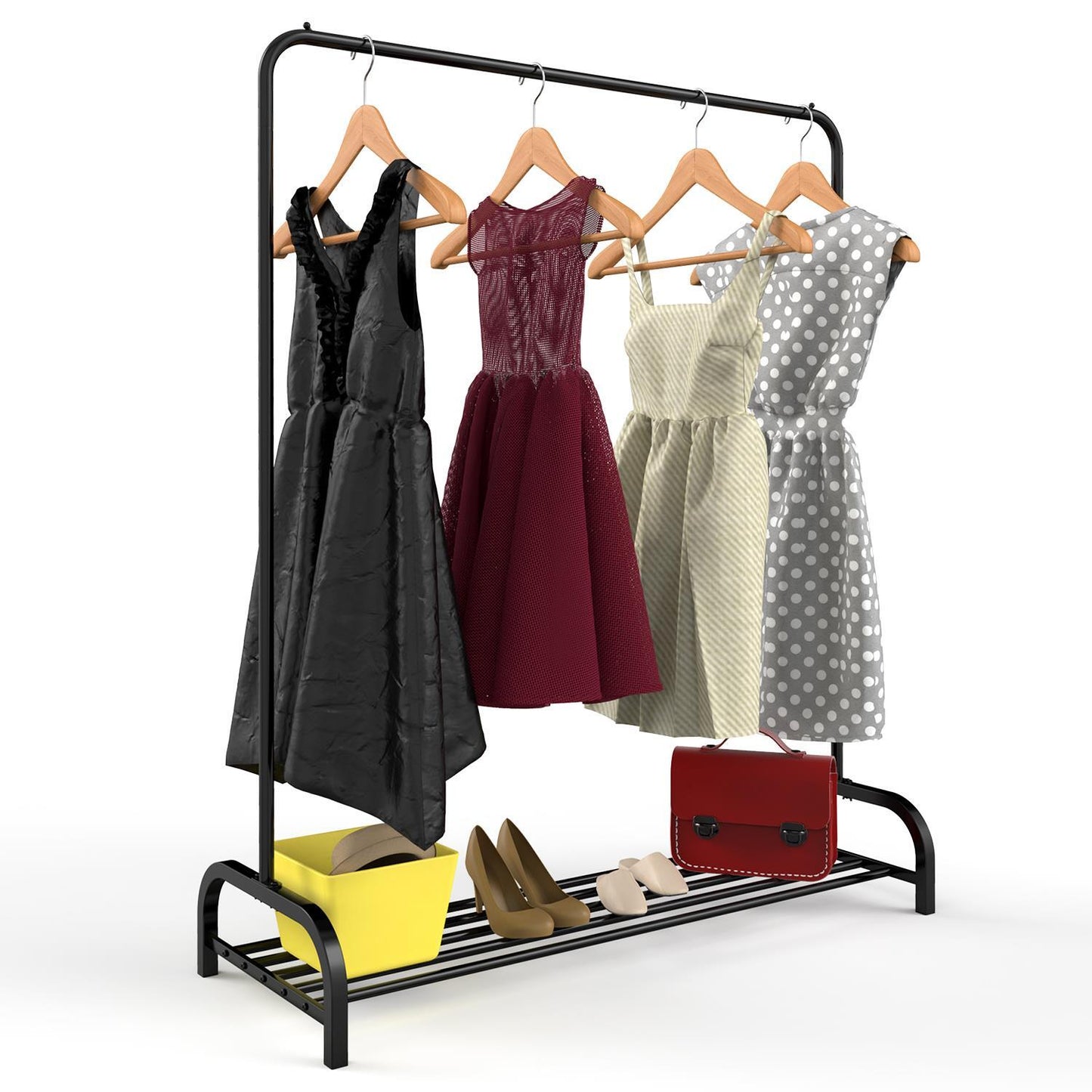 Vinsani black clothes rail 0009555