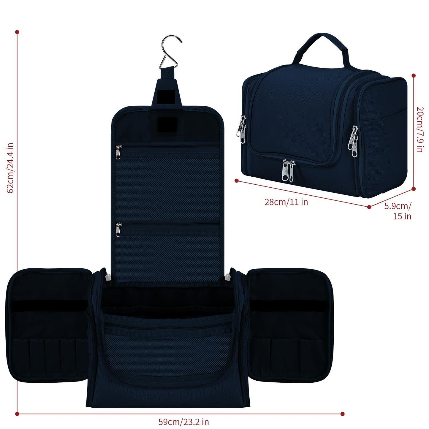 Vinsani toiletry bag navy 1010179